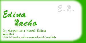 edina macho business card